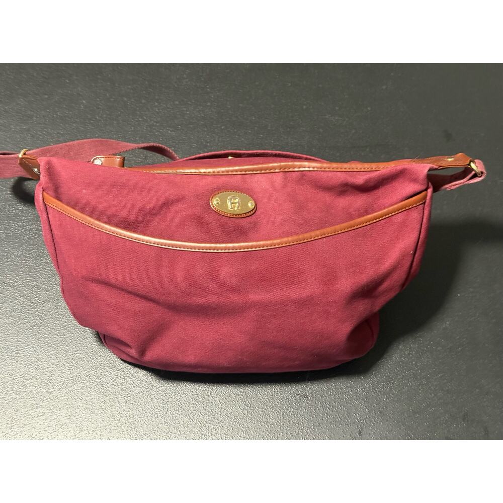 Vintage Etienne Aigner Canvas Shoulder Bag - Picture 2 of 4